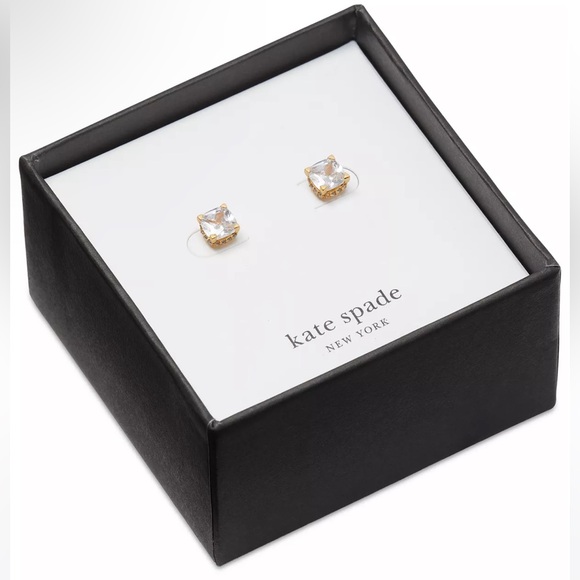NWT ♠️ Kate Spade Pavé & Crystal Square Stud Earrings - Picture 3 of 6